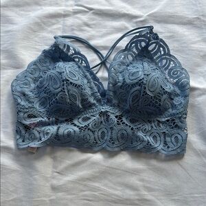 PINK Lace Bralette in Blue